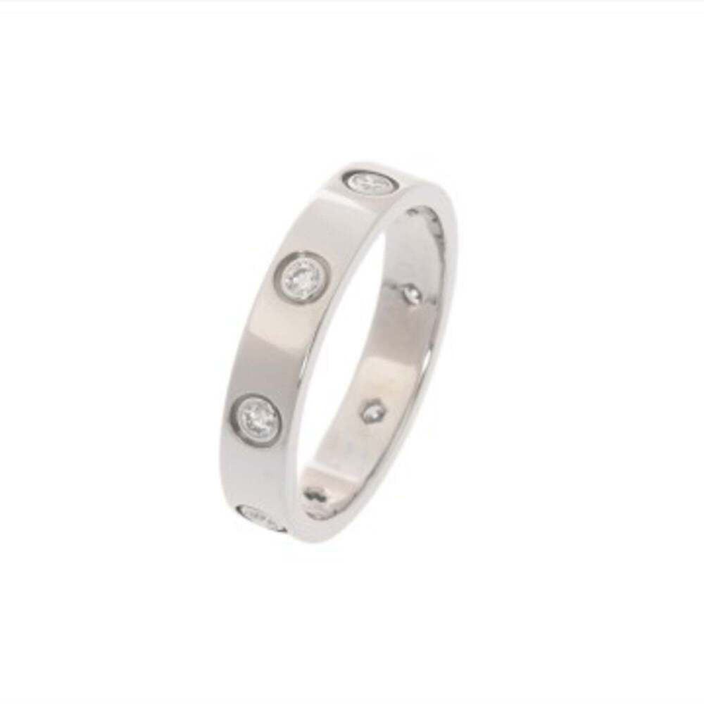 CARTIER Authentic 18k Silver Diamond Love Ring